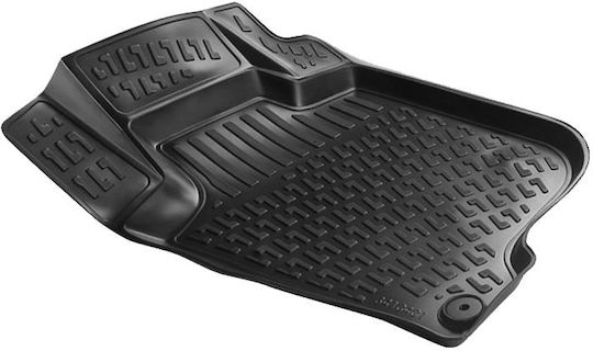 Rizline Set of Front and Rear Mats 4pcs Tray Type for Mitsubishi L200 2005-2018 Black