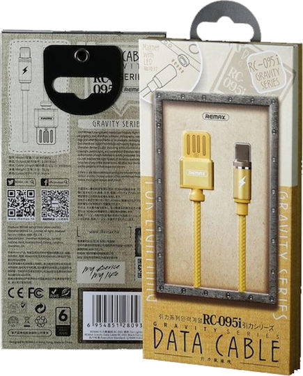 Remax Gravity RC-095m 1m Braided / Magnetic USB 2.0 to micro USB Cable Gold