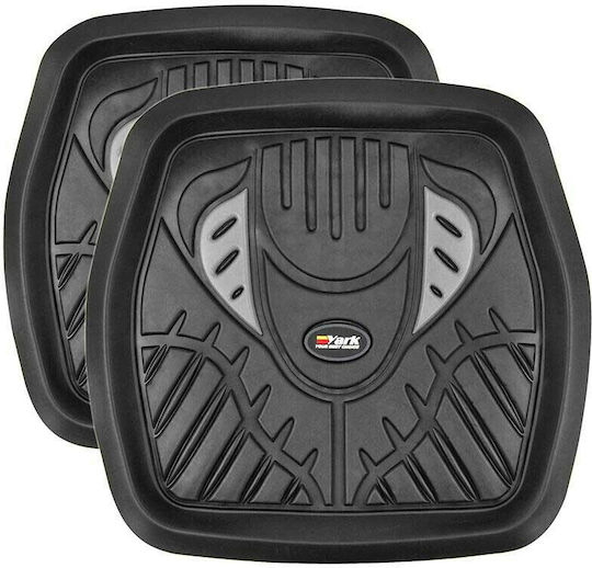 Yark Rear Mats Universal 2pcs Tray Type Black / Gray