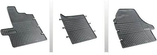Frogum Σετ Μπροστινά και Πίσω Πατάκια 3τμχ για Peugeot Boxer Fiat Ducato Citroen Jumper 2007 - 2014 Μαύρα