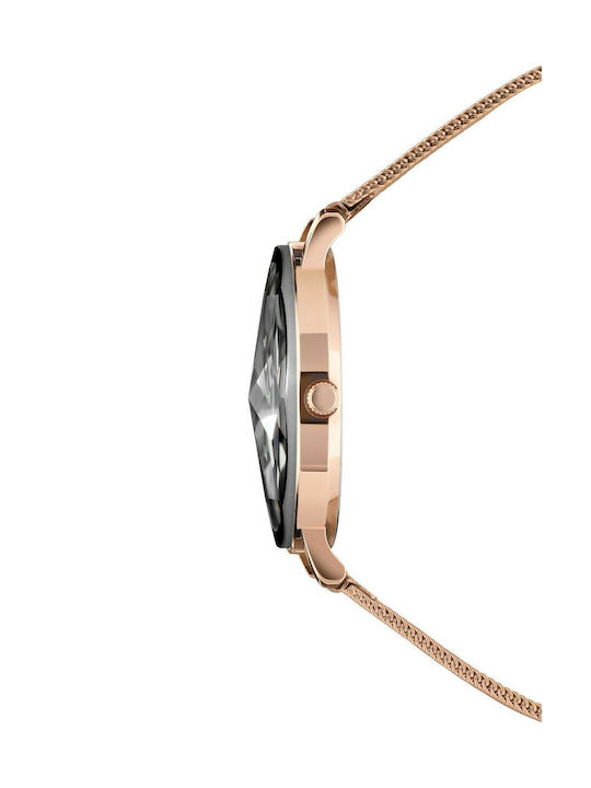 Jowissa Facet Swiss Watch with Pink Gold Metal Bracelet