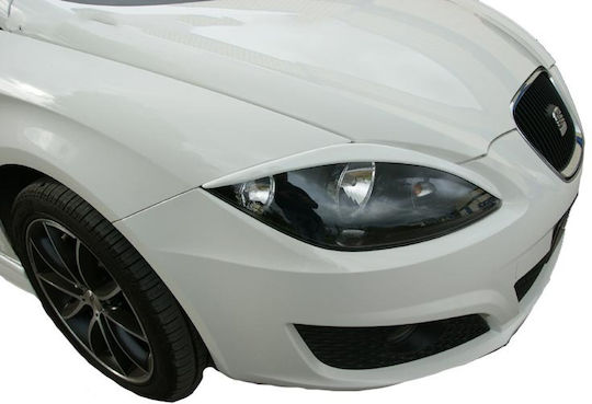 Motordrome Front Headlight Eyebrows for Seat Leon MK2 Facelift 2009-2011