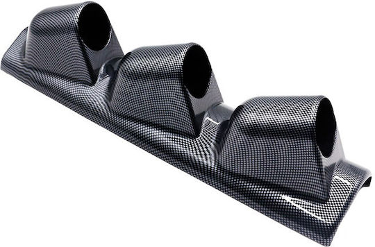 Auto Gs Prosport Car Column Triple Instrument Mount 52mm Carbon Type