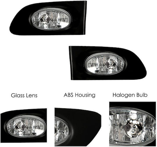 Auto Gs Round Foglights Car Honda Jazz 2003-2004 2pcs