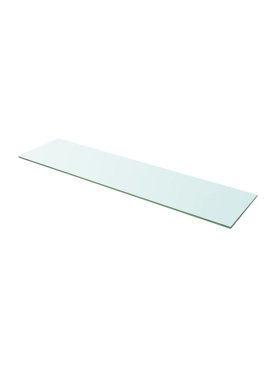 Transparent Wall Shelves 2 Pieces 100x25x0.8cm