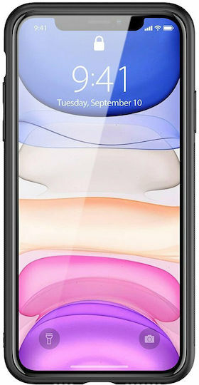 Dux Ducis Yolo Elegant Задна корица Изкуствена кожа Черен (iPhone 11 Pro Max)