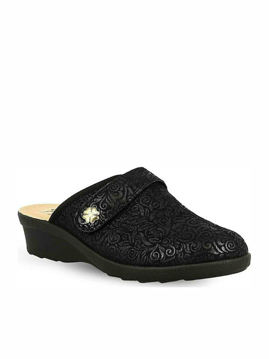 Parex Anatomic Women's Slippers In Black Colour