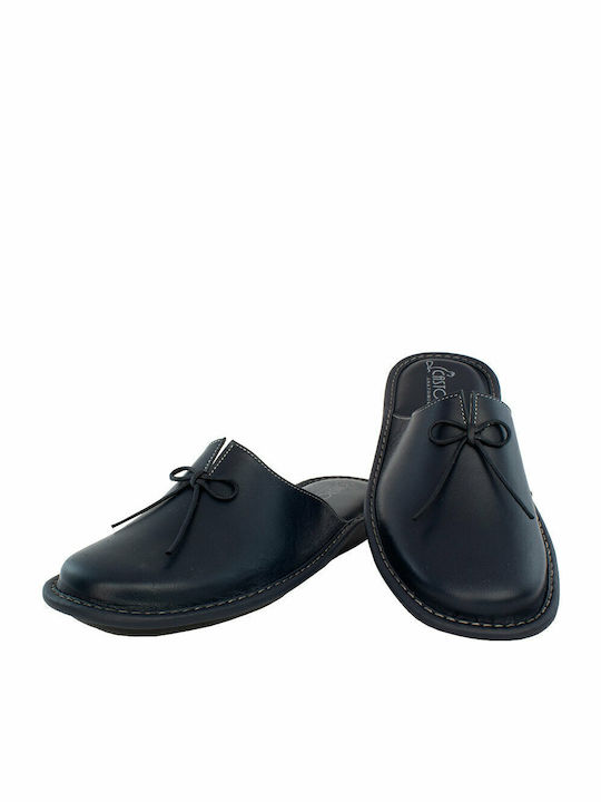 Anatomical Leather Women's Slippers Black