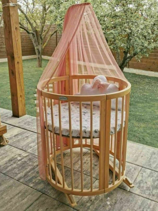IngVart Babybett Multifunktional Smart Round Oak für Matratze 60x125cm