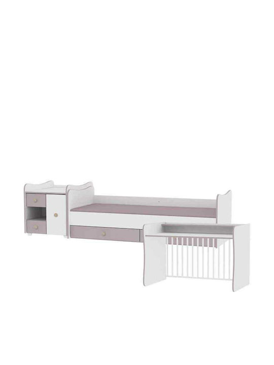 Lorelli Κούνια Πολυμορφική Minimax White & Coffee για Στρώμα 60x120cm