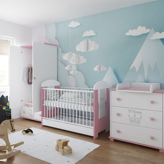 Just Baby Κούνια Lucky White/Pink Just Baby Κούνια Lucky White/Pink