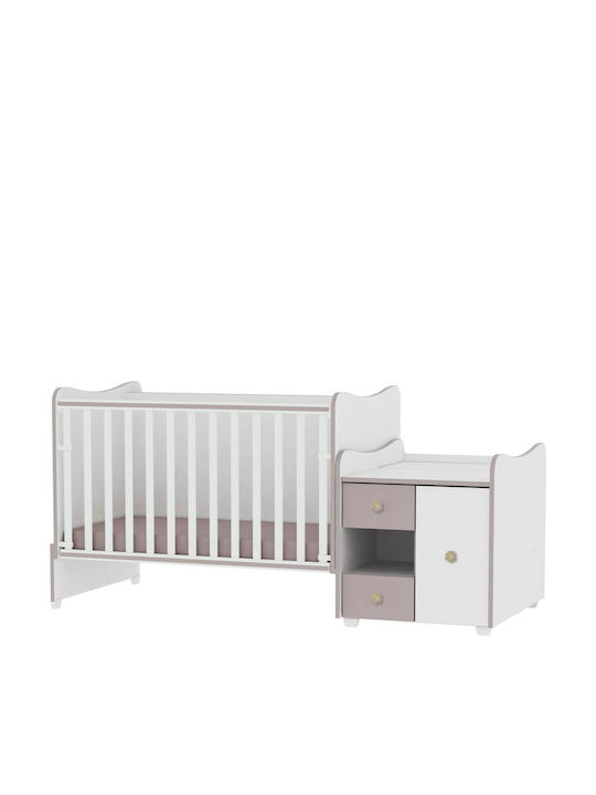 Lorelli Κούνια Πολυμορφική Minimax White & Walnut για Στρώμα 60x120cm
