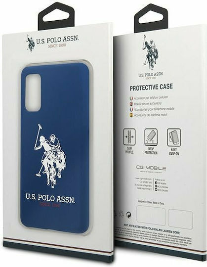 U.S. Polo Assn. Silicone Collection Back Cover Silicon Albastru marin (Galaxy S20)