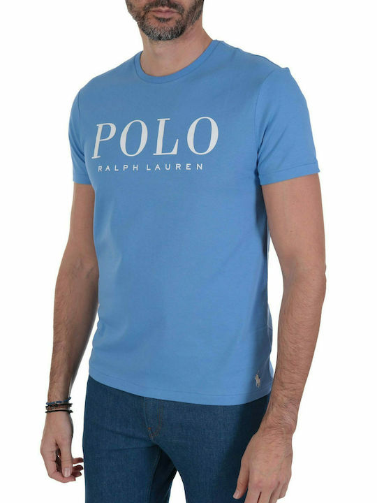 Ralph Lauren Ανδρικό T-shirt Γαλάζιο με Λογότυπο