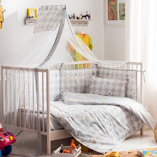Vesta Home Baby Duvet Cover Set With Pillowcase Dream Gray 120x160cm