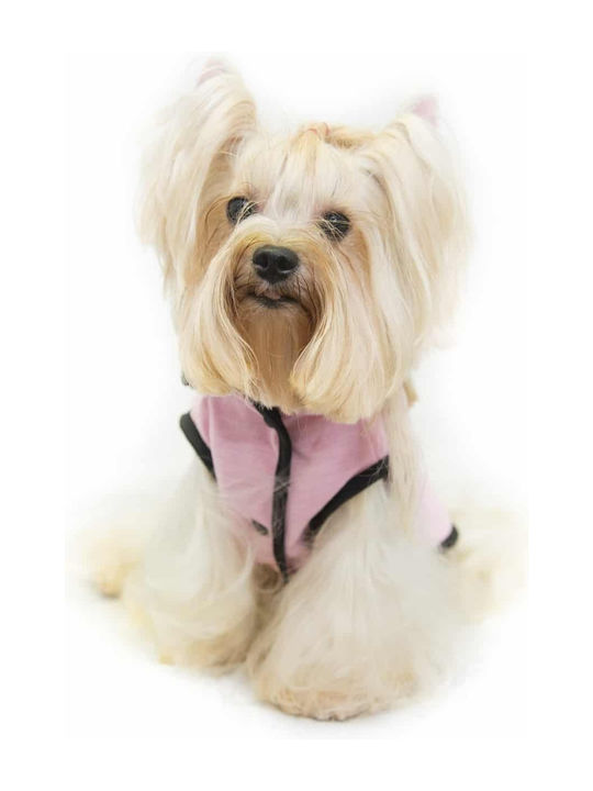 Pet Camelot Hundemantel Kapuzen Rosa mit Rückenlänge 35 cm.