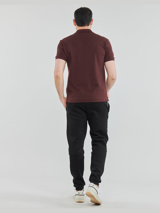 Lacoste Bluza Bărbătească cu Mânecă Scurtă Polo Burgundy