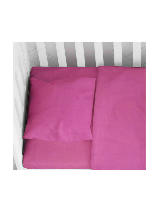 Dimcol Baby Duvet Cover Solid Fuchsia 120x160cm