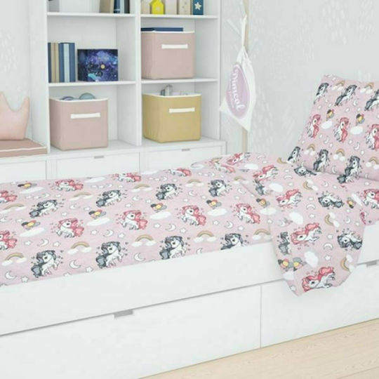 Dimcol Baby Duvet Cover Unicorn 107 Lilac 120x160cm