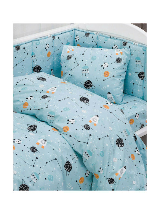 Rythmos Baby Duvet Cover Set With Pillowcase Astroworld Blue 110x160cm