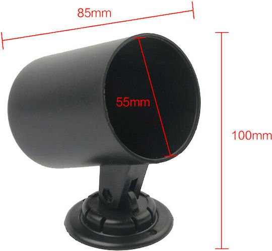 Auto Gauge Βάση Οργάνων Αυτοκινήτου Ρυθμιζόμενη 1 x 55mm Μαύρο