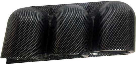 Auto Gauge Βάση Οργάνων Αυτοκινήτου Τριπλή 3 x 52mm Carbon