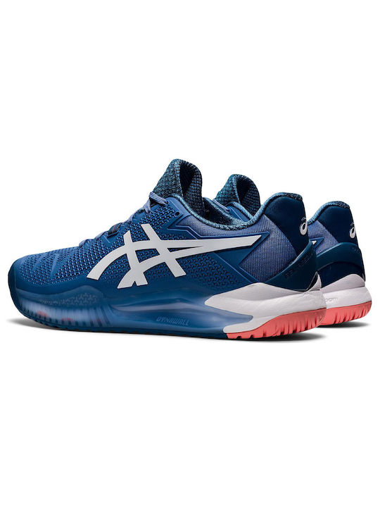 ASICS Gel-Resolution 8 Ανδρικά Παπούτσια Τένις για Όλα τα Γήπεδα Blue Harmony / White