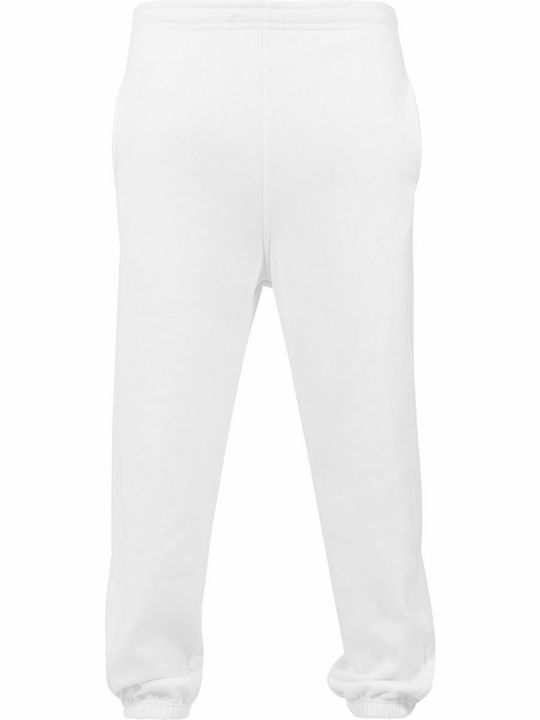 Sweatpants with Elastic White