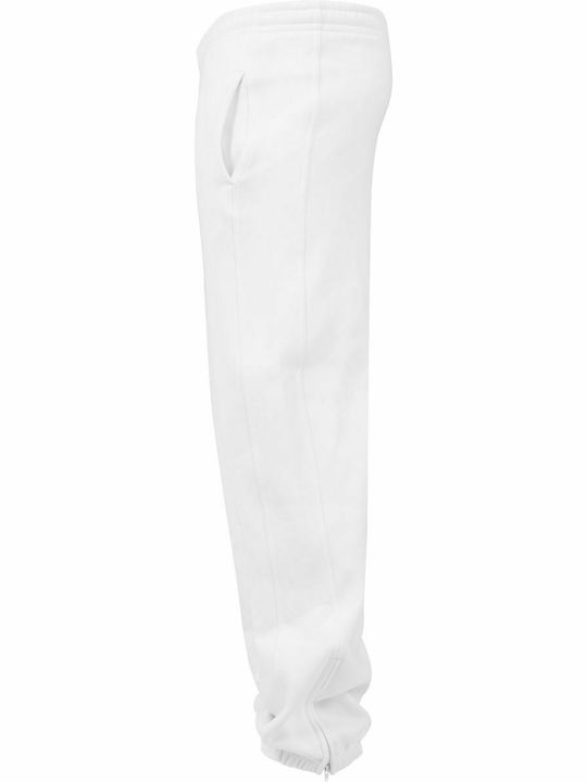 Sweatpants with Elastic White