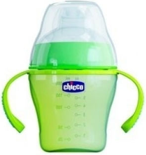 Chicco Soft Cup Educational Sippy Cup Plastic with Handles Green for 6m+m+ 200ml 06823-50