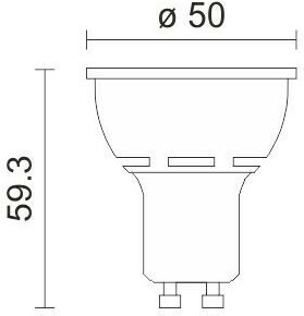 Spot Light LED Bulb 7W for Socket GU10 and Shape MR16 Cool White 550lm Dimmable