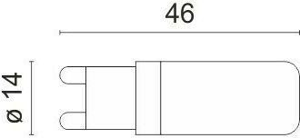 Spot Light LED Bulb 3.5W for Socket G9 Warm White 240lm