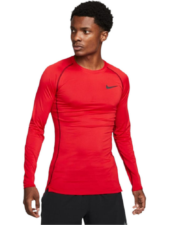 Pro Dri-fit Dri-Fit Long Sleeve Athletic Blouse Red