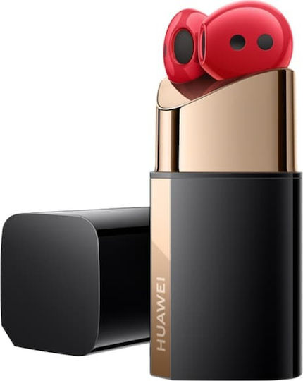 Huawei FreeBuds Lipstick Bluetooth Handsfree Ακουστικά με Αντοχή στον Ιδρώτα και Θήκη Φόρτισης Κόκκινα