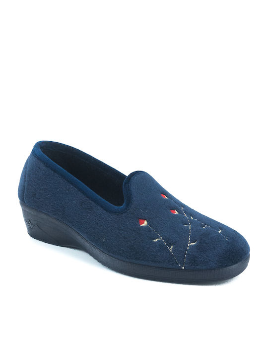 Dicas S7088 Closed-Back Women's Slippers In Blue Colour