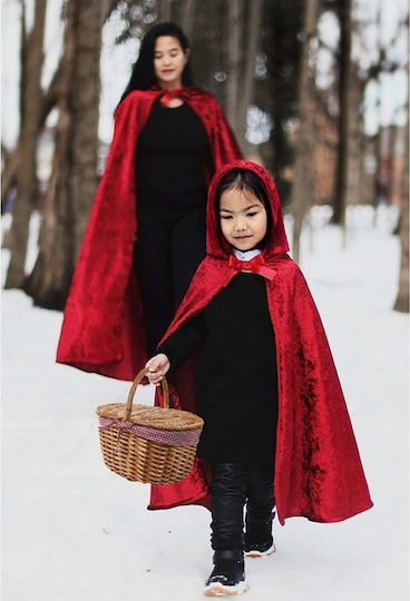Little Red Riding Hood Carnival Cape Red 1pcs