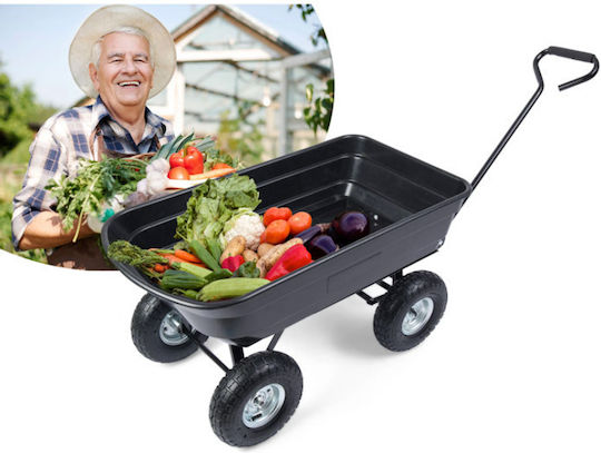 Dump Cart & Trailer Garden Cart Plastic Four-wheel 75lt