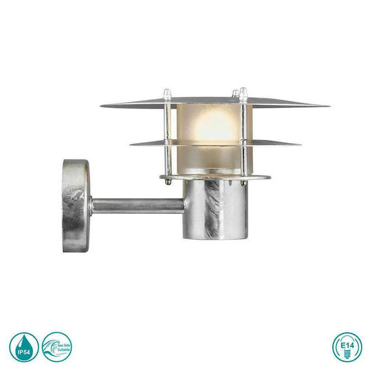 Nordlux Bastia 24 Lumină de exterior cu abajur montată pe perete E14 IP54 27.6x17.6εκ.