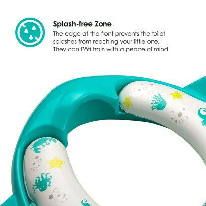 Bbluv Toddler Toilet Seat Poti with Handles & Gray Cushion