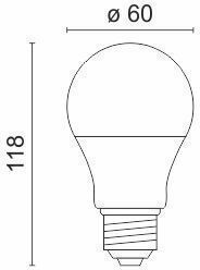 Spot Light Λάμπα LED 12W για Ντουί E27 και Σχήμα A60 Φυσικό Λευκό 1055lm