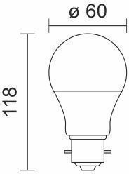 Spot Light LED крушка 10W за фасунга B22 и форма A60 Неутрално бяло 800лм
