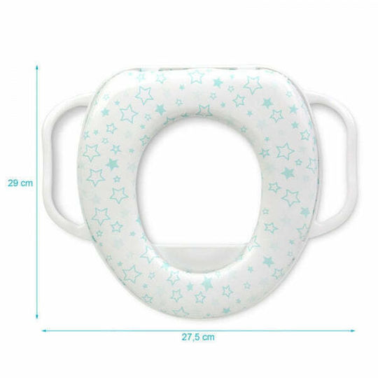 Kiokids Kids Toilet Seat with Handles Stars White