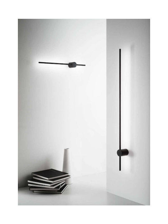 Ideal Lux Modern Lamp Wall with Integrated LED and Warm White Light Black 10x7x7cm