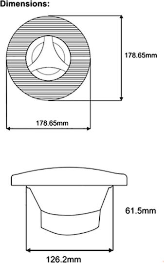 Hasda Set difuzoare marine Impermeabile 6.5" cu 120W RMS Alb
