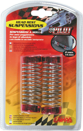 Lampa Car Decoration Springs for Red Nickel Headrest 2pcs in Red Color L0120.1