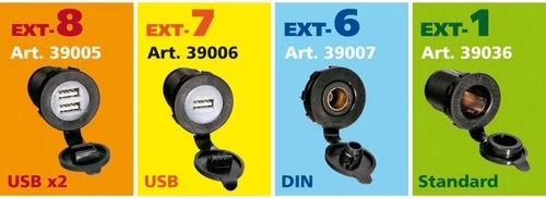 Lampa Für das Auto Doppelter für Steckdosen 105x45mm zur Montage auf Dashboard