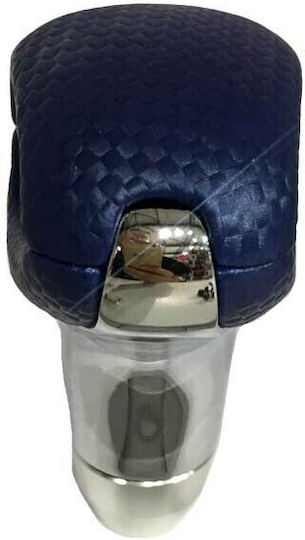Auto Gs Shift Knob Ταχυτήτων με Τρύπα Οβάλ Universal Νίκελ Blue