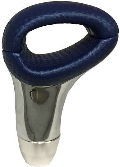 Auto Gs Shift Knob Ταχυτήτων με Τρύπα Οβάλ Universal Νίκελ Blue