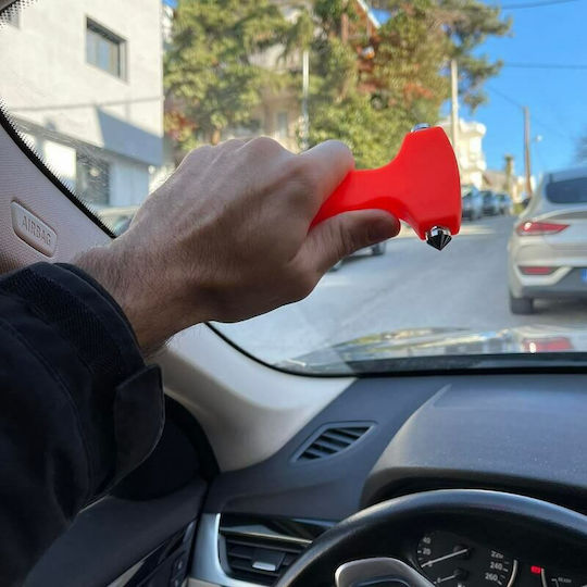 Auto Gs Car Emergency Hammer With Seatbelt Cutter Red