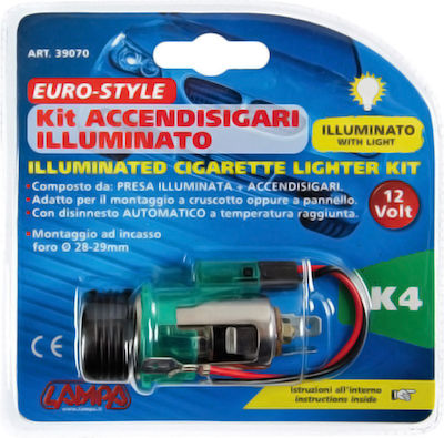 Lampa Αντάπτορας Αναπτήρα Αυτοκινήτου Illuminated Cigarette Lighter Kit